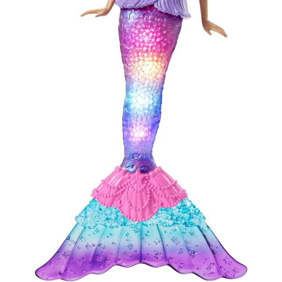 Barbie Mermaid Doll with Water-Activated Twinkle Light-Up Tail Toys - Pink - Picture 8 of 9
